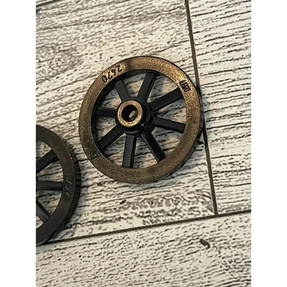 Lego Parts 2470 (2pcs) Wheel Wagon Small 27mm BLACK - Picture 3 of 4